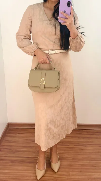 VESTIDO FEMININO MANGA LONGA MIDI R05