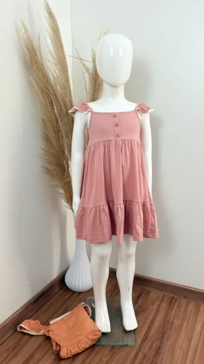 VESTIDO FEM INF C/ALÇ
