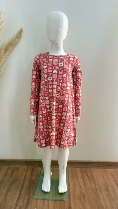 VESTIDO FEMININO INFANTIL MANGA LONGA R120