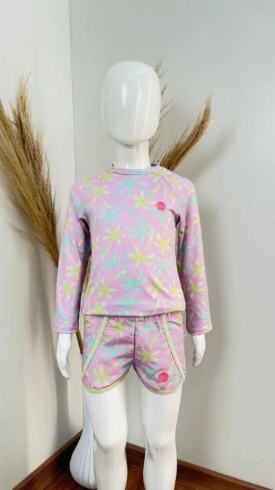 BLUSA FEMININO INFANTIL MANGA LONGA PROTEÇÃO UV