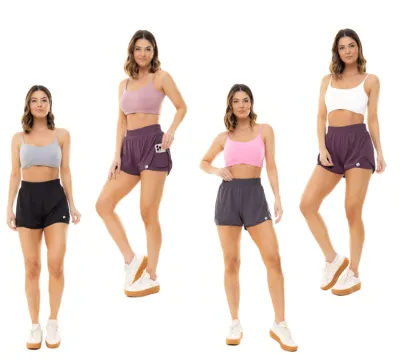 SHORTS FEMININO ADULTO FITNESS DUPLO