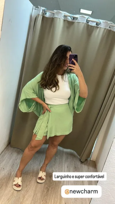 CONJ FEM KIMONO+SHRT