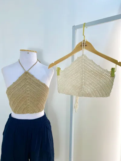 CROPPED FEM ADT CROCHE