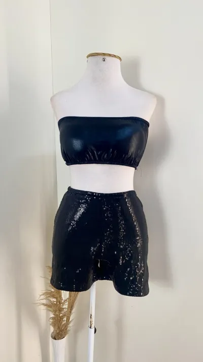 TOP FAIXA FEMININO ADULTO METALIZAD