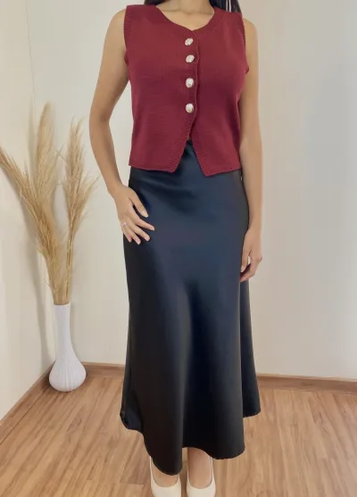 SAIA FEMININO ADULTO MIDI CETIM
