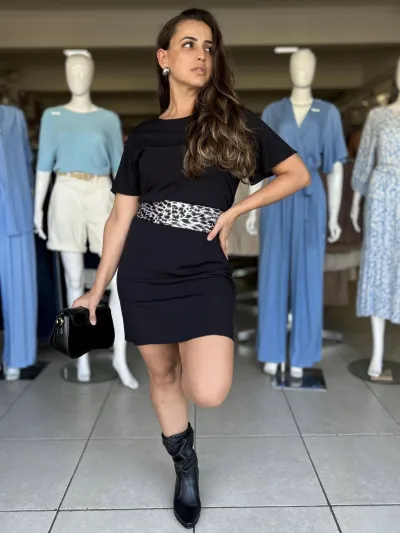 VESTIDO FEMININO SEM MANGA CURTO R25
