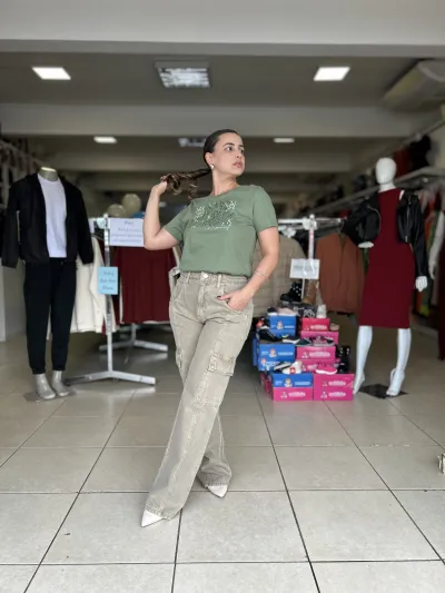 CALÇA FEMININO ADULTO CARGO