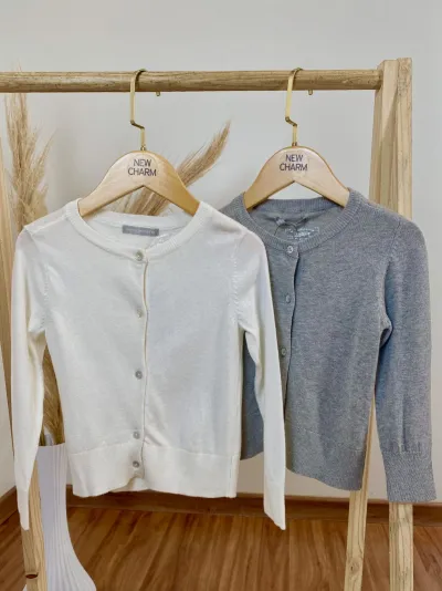 CARDIGAN FEMININO INFANTIL MANGA LONGA R06