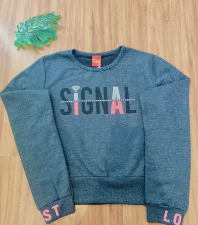 MOLETOM CROPD FEMININO INFANTIL R100