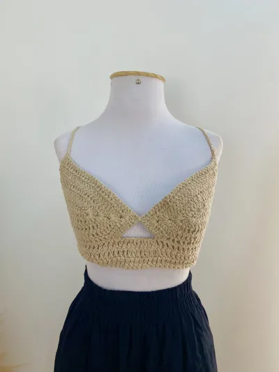 CROPPED FEM ADT C/ALÇ TRICOT