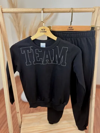 CONJUNTO MASCULINO INFANTIL MANGA LONGA+CALÇA MOLETOM