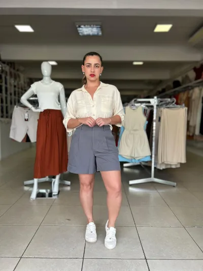 CAMISA FEMININO SEM MANGA CROPD