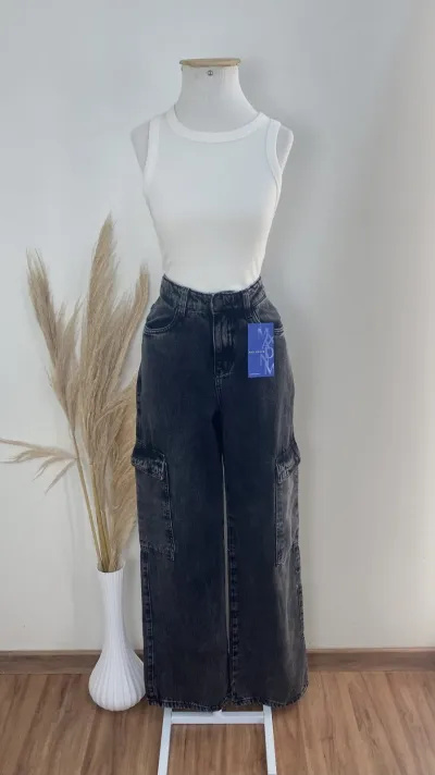 CALÇA FEM ADT WIDELEG CARGO