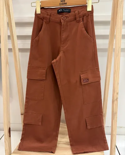 CALCA FEMININO INFANTIL WIDE LEG CARGO