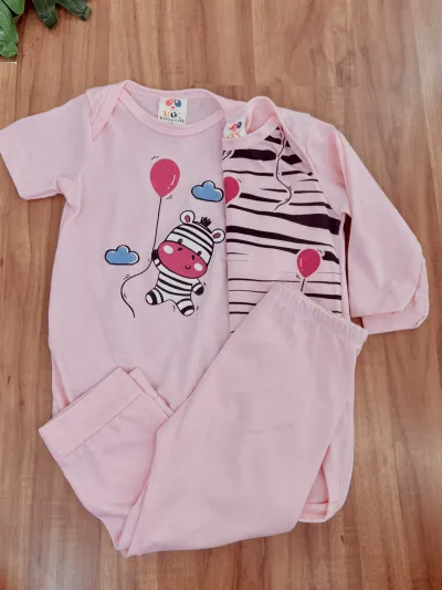CONJUNTO FEMININO INFANTIL BODY SEM MANGA+MANGA LONGA