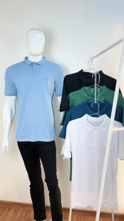 POLO MASCULINO SEM MANGA PIQUET R57