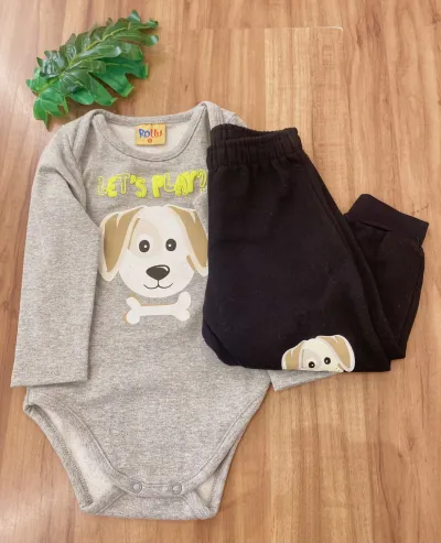 CONJUNTO MASCULINO INFANTIL MANGA LONGA+CALÇ R01