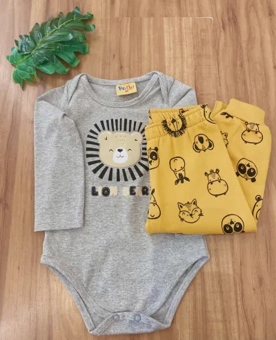 CONJUNTO MASCULINO INFANTIL MANGA LONGA+CALÇ R01