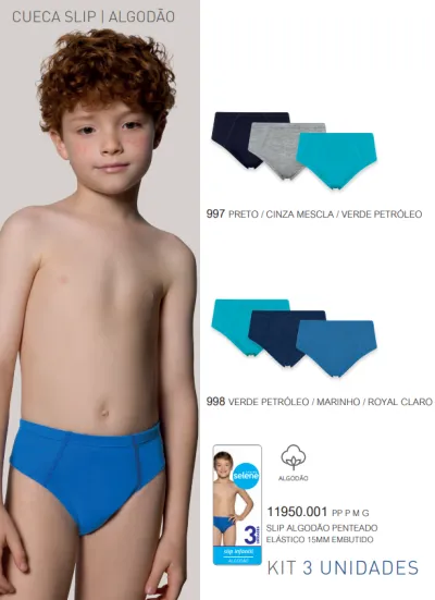KIT CUECA INFANTIL SLIP SELENE
