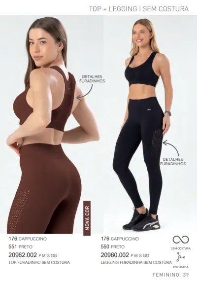 TOP FEMININO ADULTO FITNESS NDR S/COSTURA