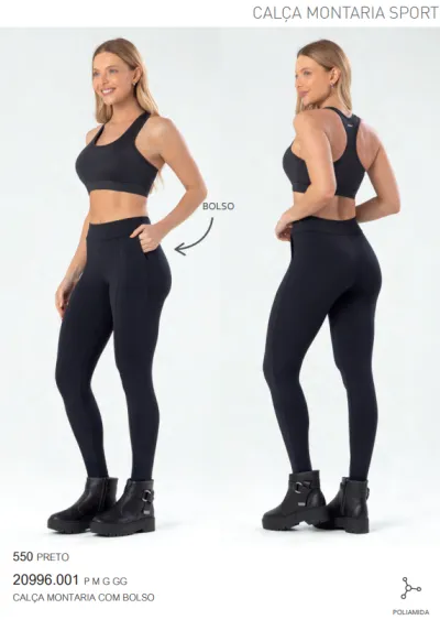 LEGGING FEM ADT C/BOLSO