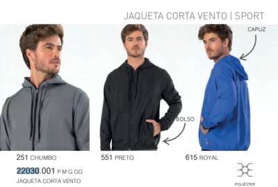 JAQUETA MASC ADT CRT VENTO