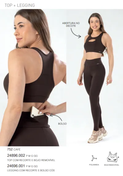 TOP FEMININO ADULTO FITNESS C/BOJO
