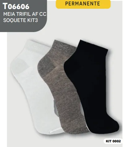 KIT MEIA C/3 SOQUETE FEMININO R71