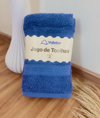JOGO 2PEÇAS TOALHA BANHO+ROSTO POLI