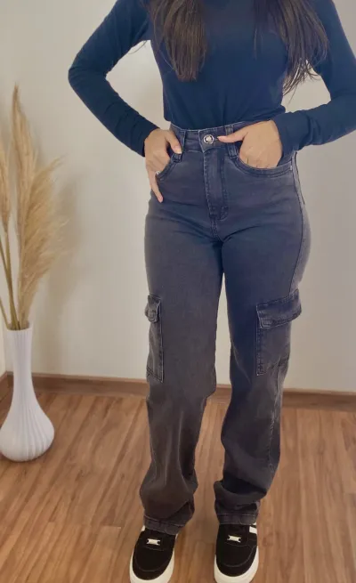 CALÇA FEMININO ADULTO RETA CARGO