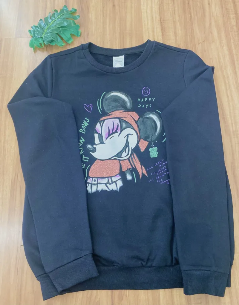 BLUSA FEMININO JUVENIL MANGA LONGA MICKY R32
