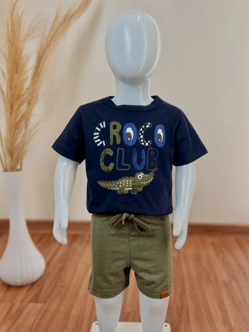 CONJUNTO MASCULINO INFANTIL SEM MANGA+SHORTS