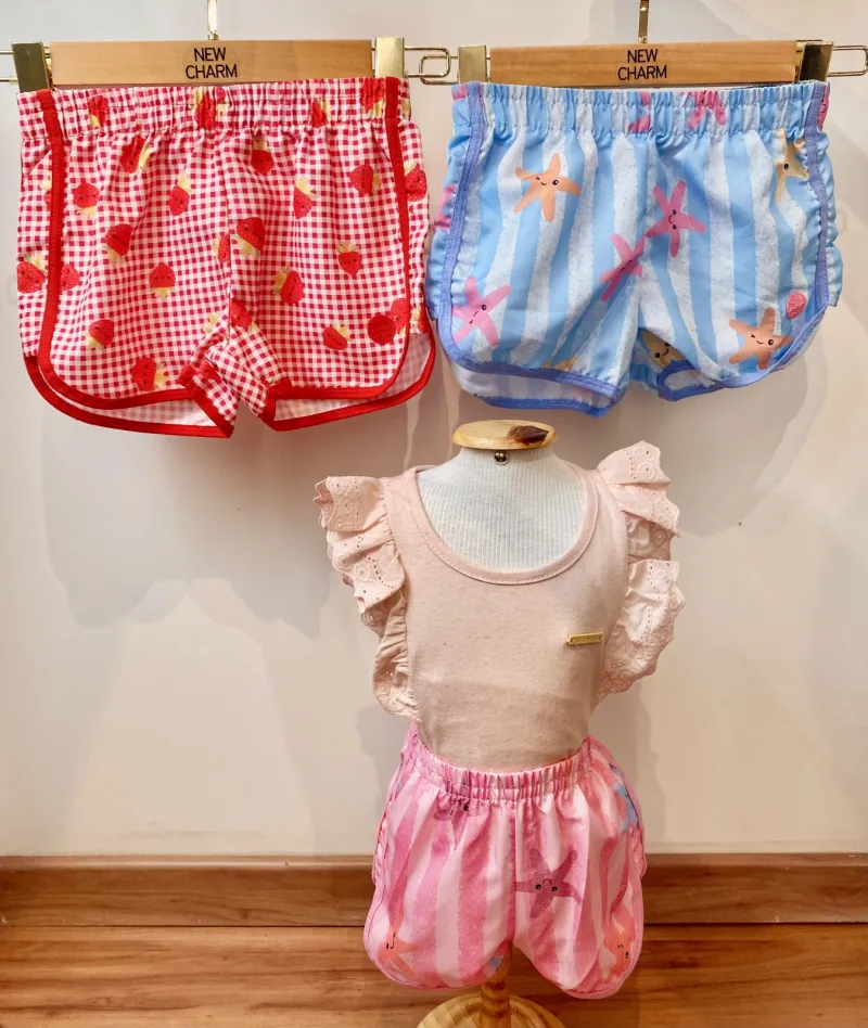 SHORTS FEMININO INFANTIL TACTEL