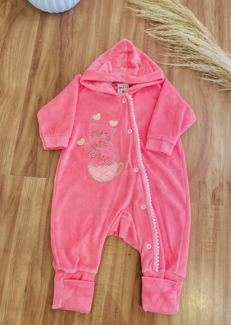MACACÃO FEMININO INFANTIL MANGA LONGA PLUSH