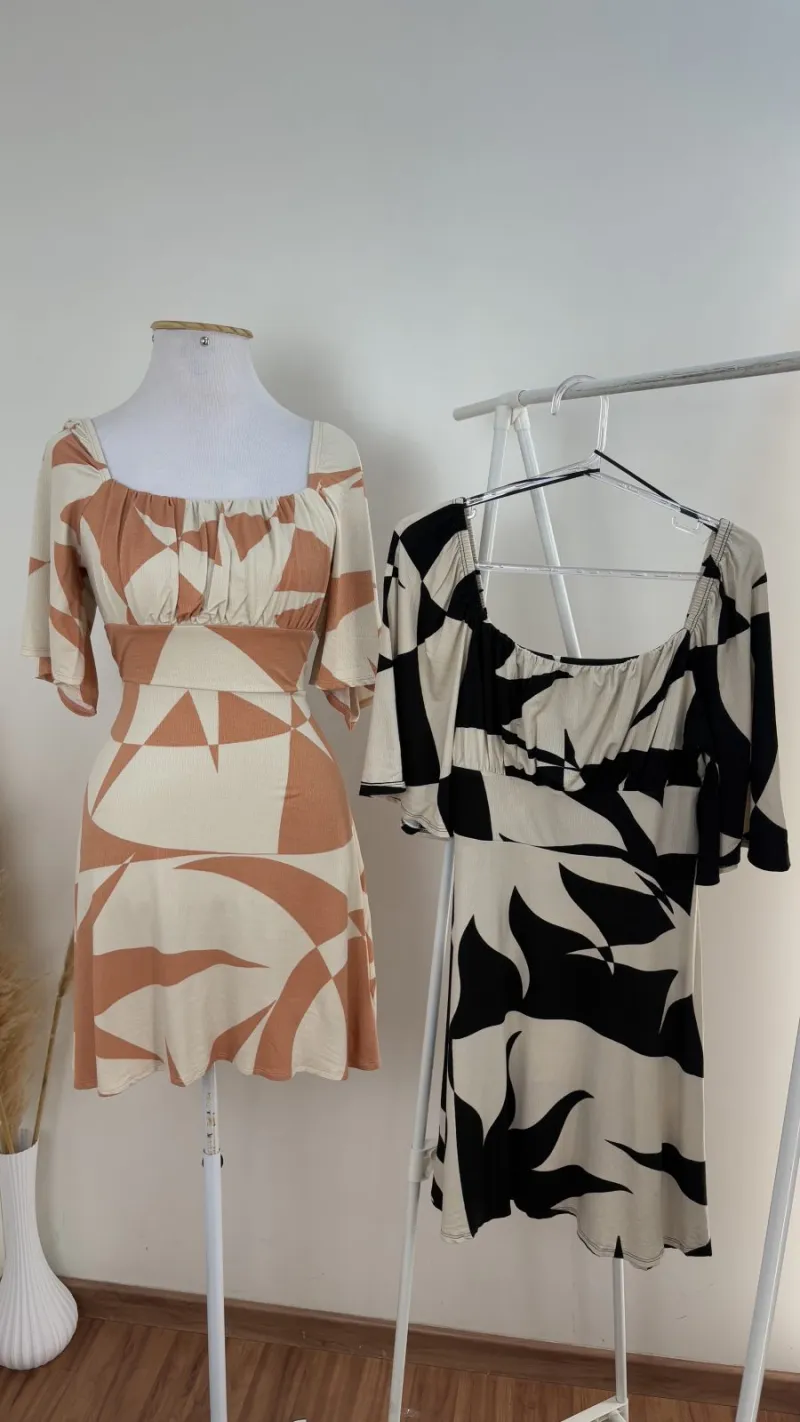 VESTIDO FEMININO SEM MANGA CURTO