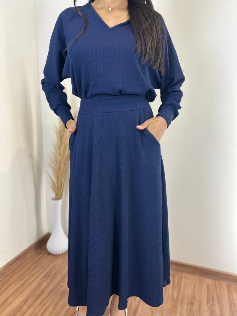 CONJUNTO FEMININO ADULTO MANGA LONGA+SAIA