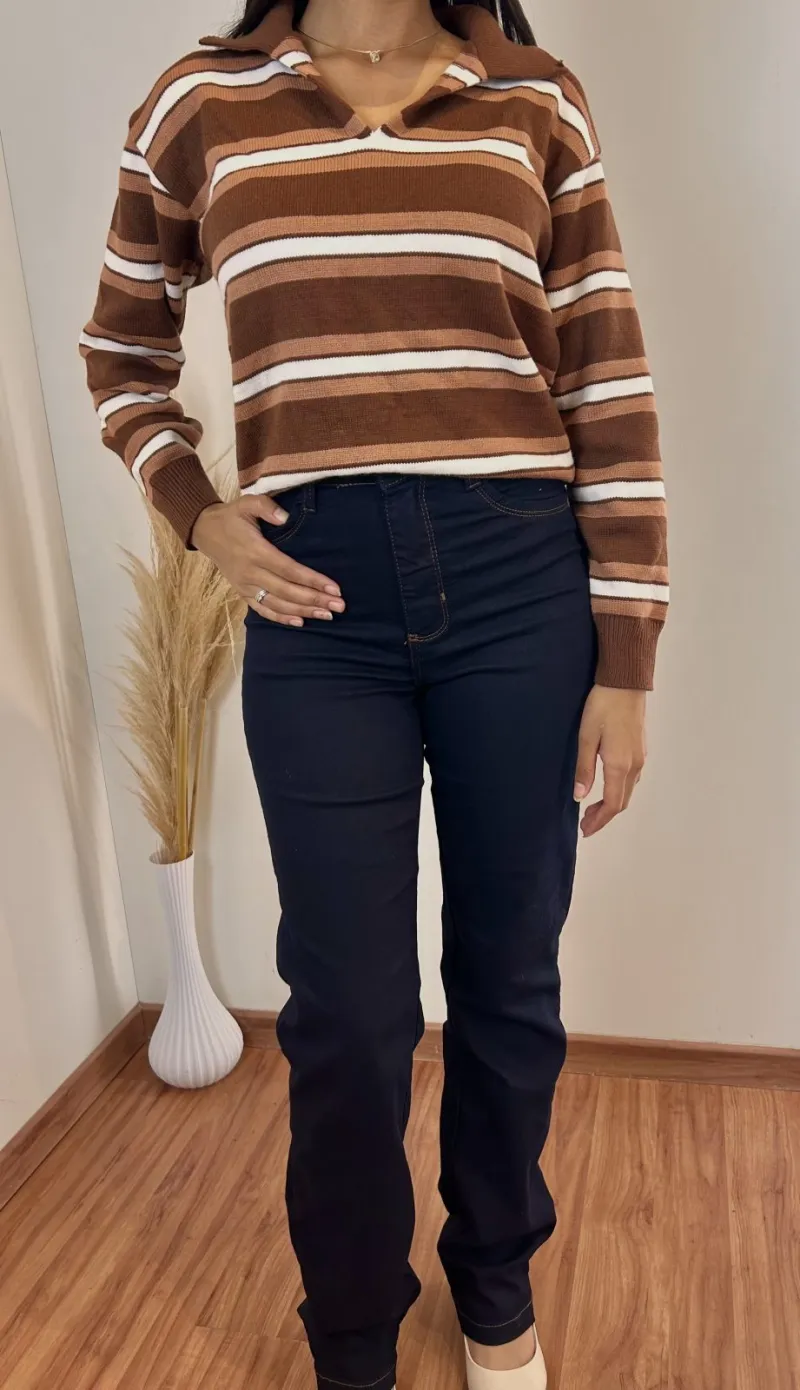 SUETER FEMININO ADULTO MANGA LONGA BRANCO