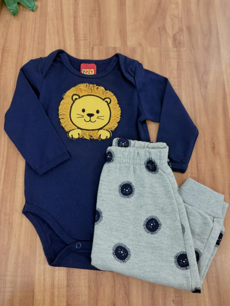 CONJUNTO BODY MASCULINO INFANTIL MANGA LONGA R100