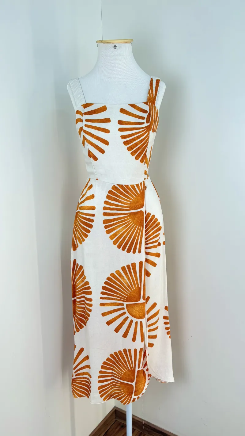 VESTIDO FEMININO C/ALÇA MIDI