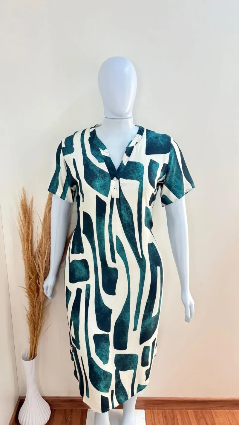 VESTIDO FEMININO SEM MANGA MIDI