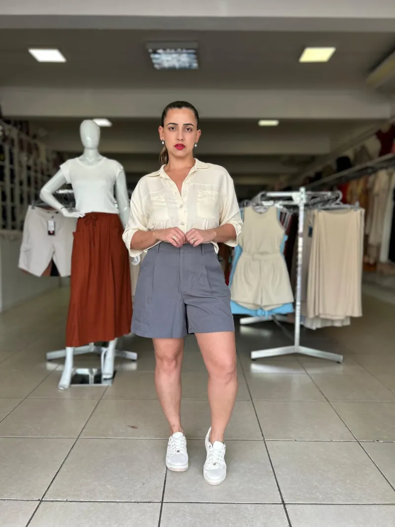 SHORTS FEMININO ALFAIATARIA