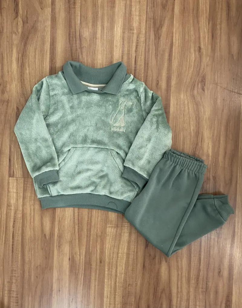 CONJUNTO MASCULINO INFANTIL CASACO+CALÇA