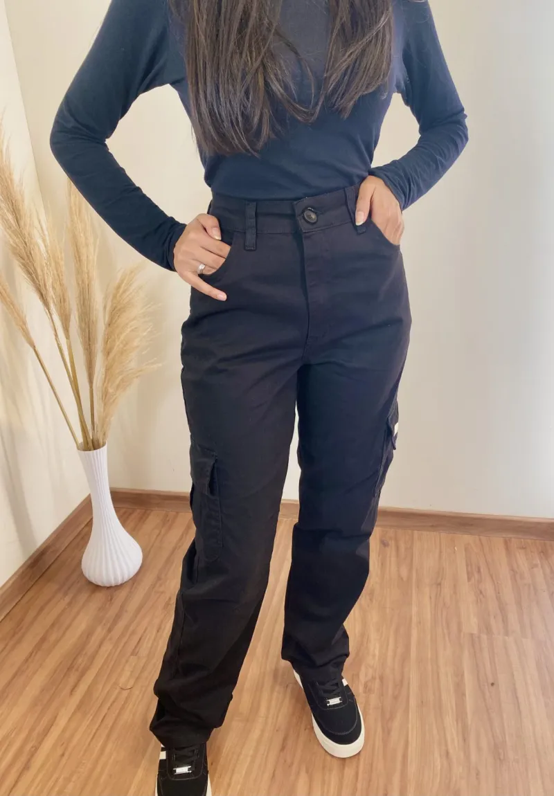CALÇA FEMININO ADULTO RETA CARGO
