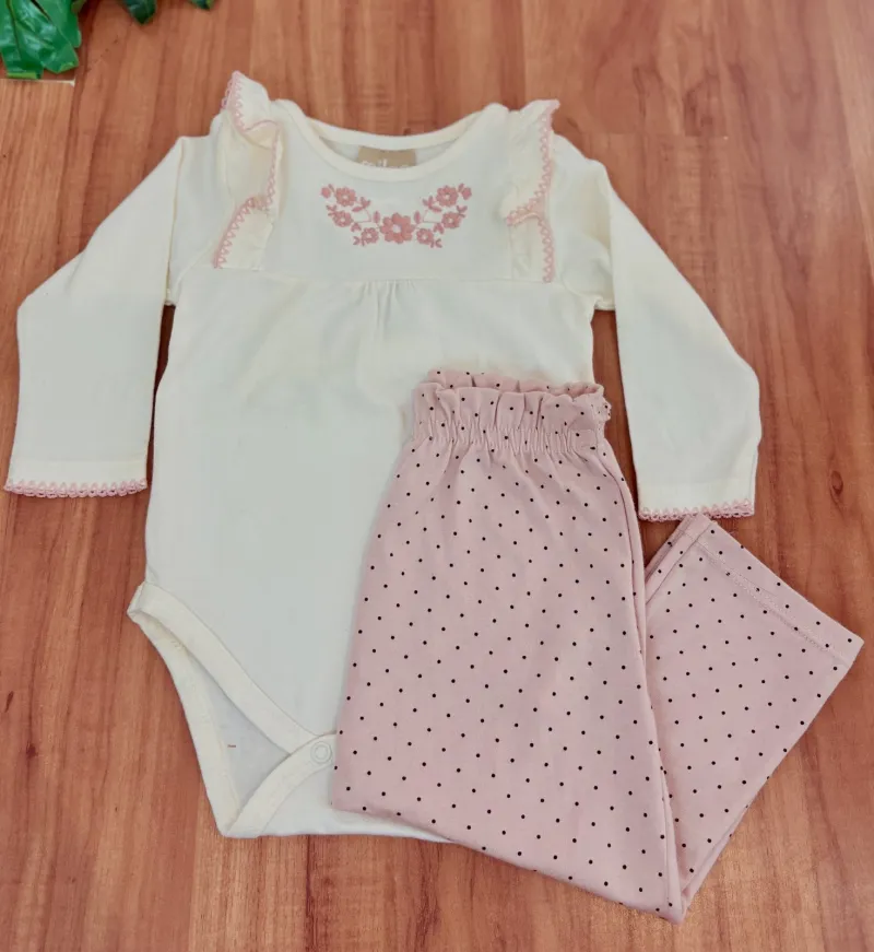 CONJUNTO FEMININO INFANTIL MANGA LONGA+CALÇ R109