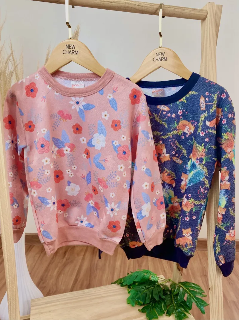 CASACO FEMININO INFANTIL MANGA LONGA R130