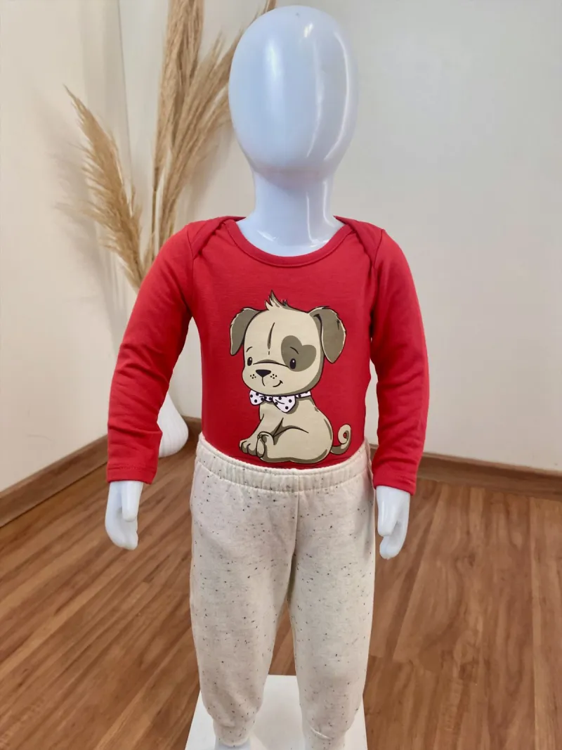 CONJUNTO BODY MASCULINO INFANTIL MANGA LONGA R01