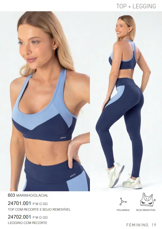 TOP FEMININO ADULTO FITNESS C/BOJO