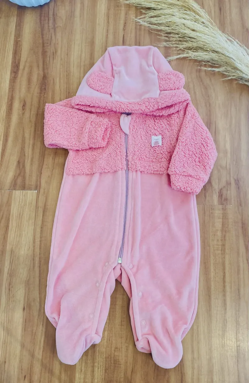 MACACÃO FEMININO INFANTIL MANGA LONGA PLUSH