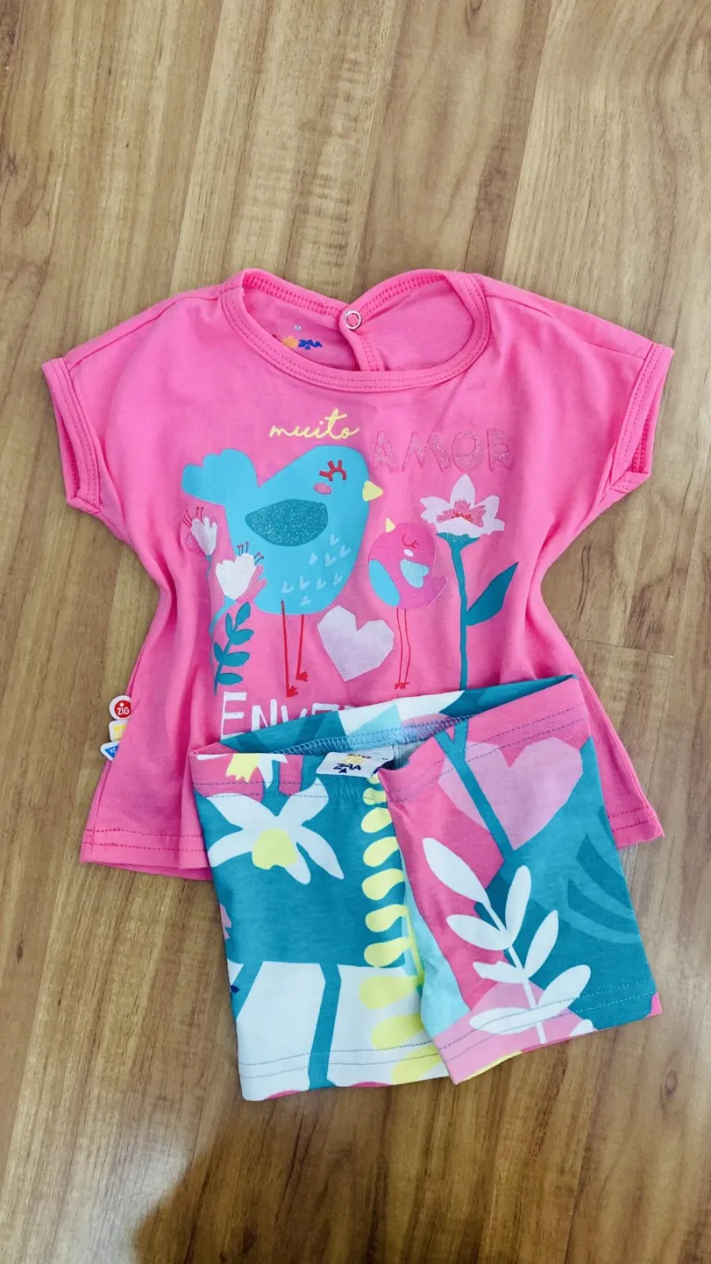 CONJUNTO FEMININO INFANTIL SEM MANGA ZIGZIGZAA