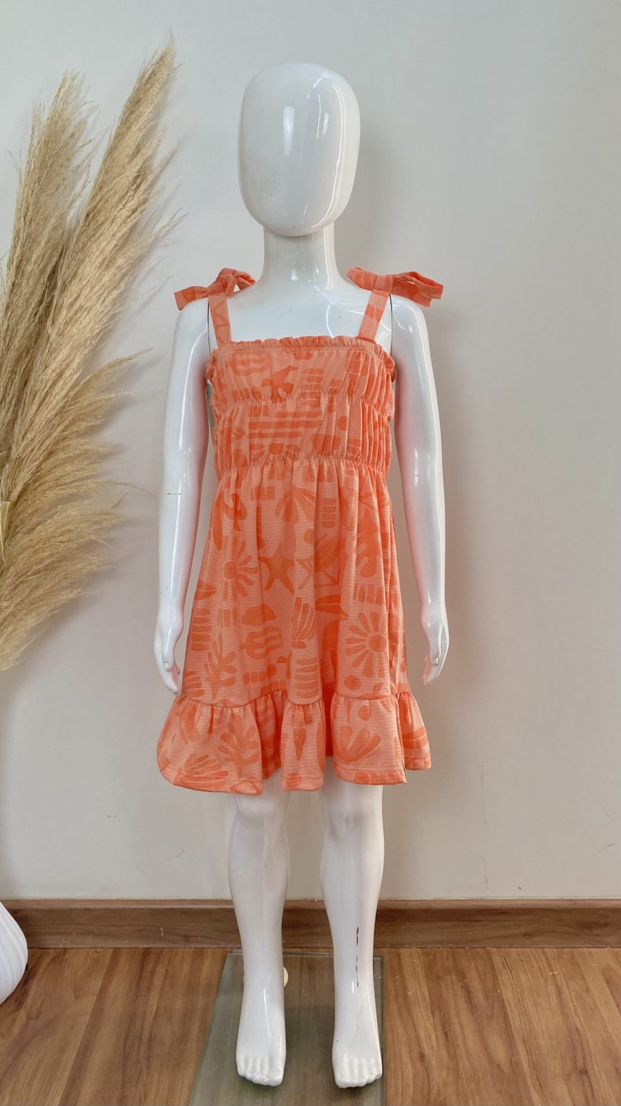 VESTIDO FEM INF C/ALÇ CRT